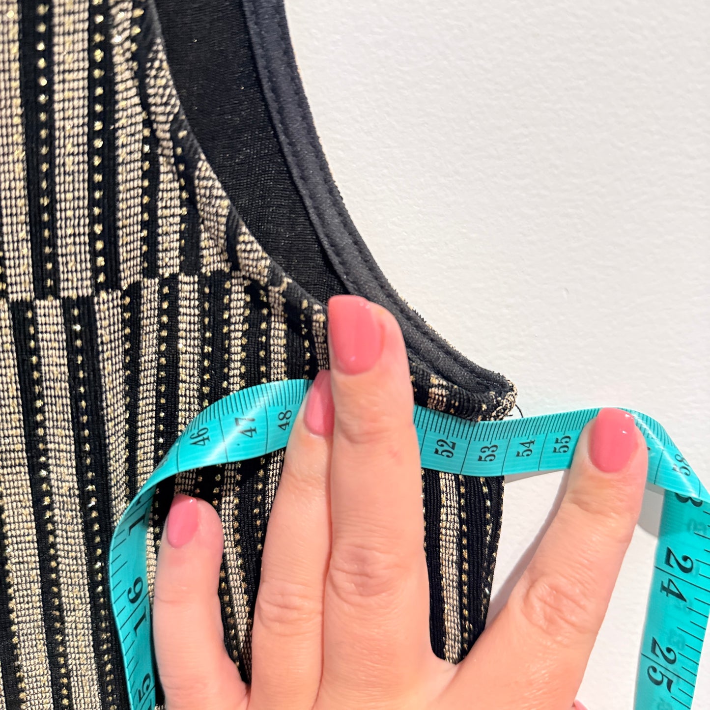 Noni Size U/Arm 54cm Black & Gold Metallic Cardigan and Under Top