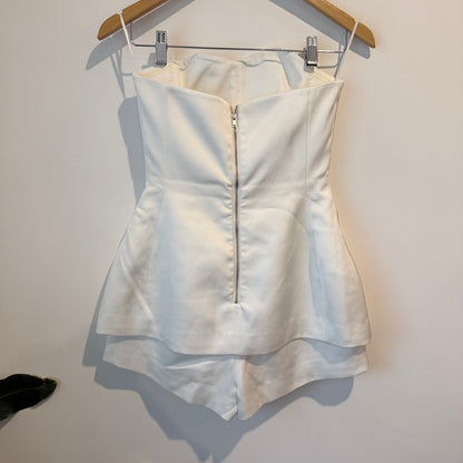 Keepsake Size S White Strapless Romper
