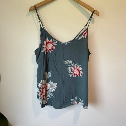 Real Women Floral Spaghetti Strap Top – Size L