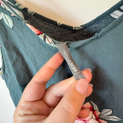 Real Women Floral Spaghetti Strap Top – Size L