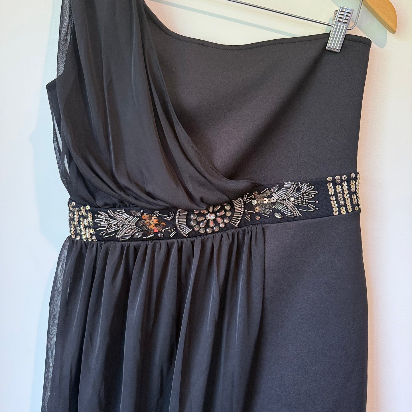 Mossimo Black One-Shoulder Dress Size L