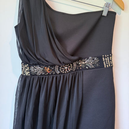 Mossimo Black One-Shoulder Dress Size L