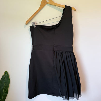 Mossimo Black One-Shoulder Dress Size L