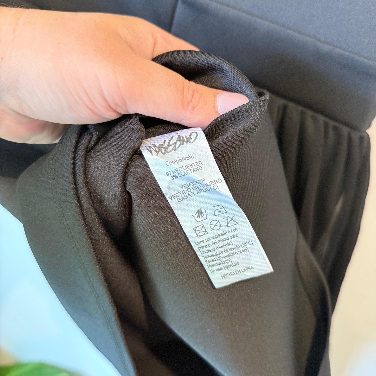 Mossimo Black One-Shoulder Dress Size L