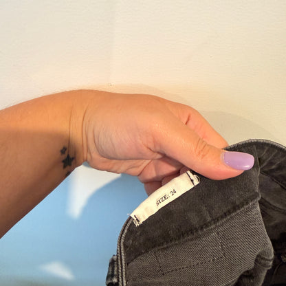 Zoe Karssen Size 24 Black Denim Jeans with Red Side Stripes