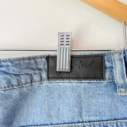 Junkfood Light Blue Distressed Denim Mini Skirt - 74cm waist