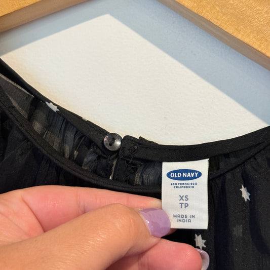 Old Navy Size XS Black Chiffon Dress