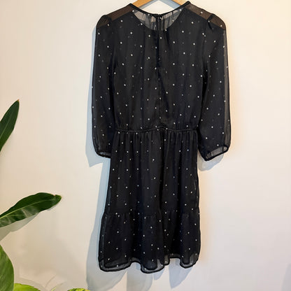 Old Navy Size XS Black Chiffon Dress