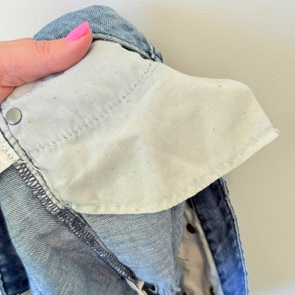 One x Oneteaspoon Size 27 Light Wash Denim Shorts Frayed Hem