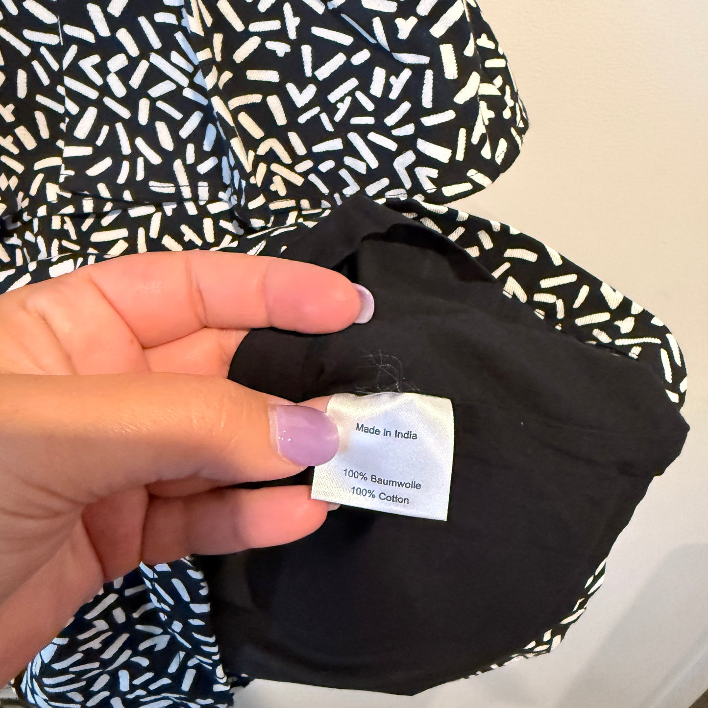 Brand Unknown U/Arm to U/Arm 42cm Patterned Peplum Dress