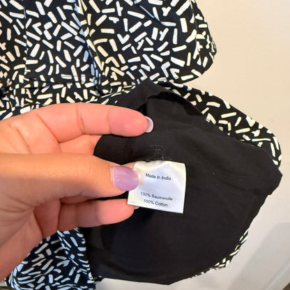 Brand Unknown U/Arm to U/Arm 42cm Patterned Peplum Dress