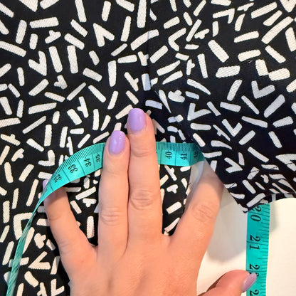 Brand Unknown U/Arm to U/Arm 42cm Patterned Peplum Dress