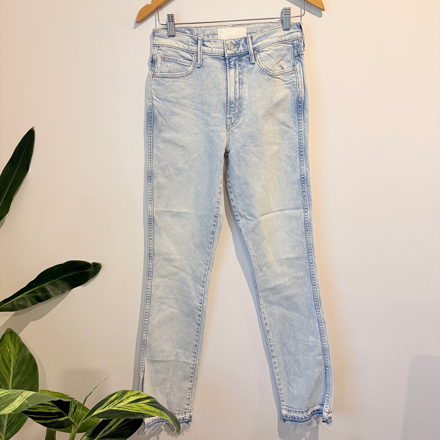 Mother Size 27 Light Wash Slim-Straight Jeans