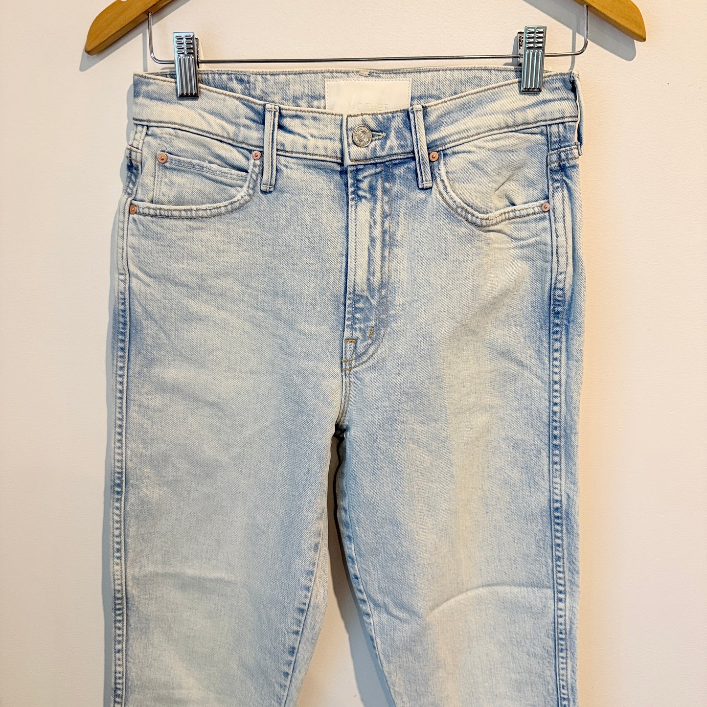 Mother Size 27 Light Wash Slim-Straight Jeans