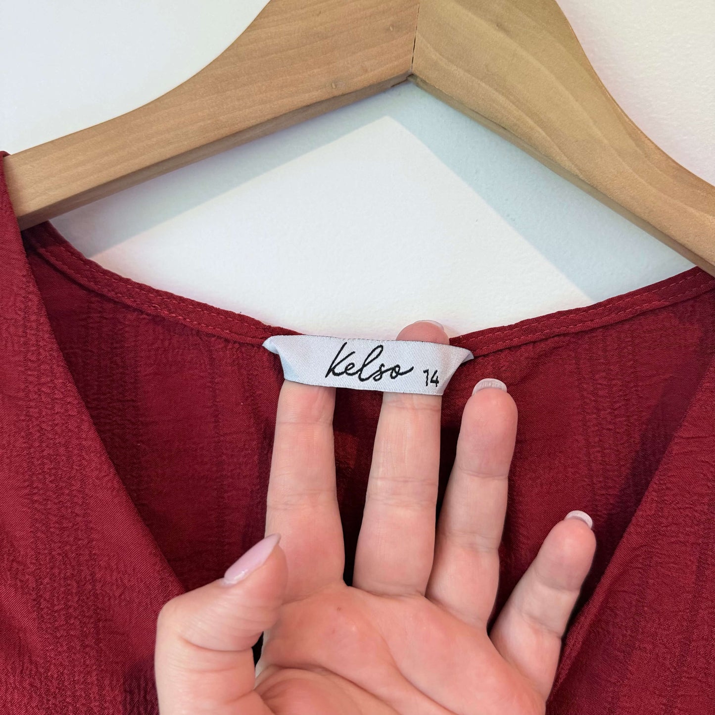 Kelso Red Blouse - Size 14