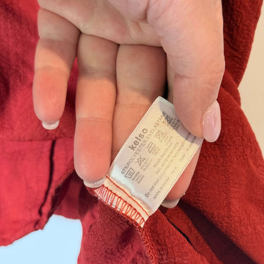 Kelso Red Blouse - Size 14