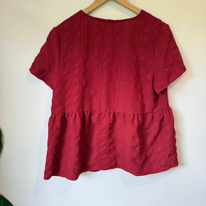 Kelso Red Blouse - Size 14