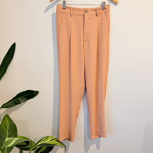 Leo+Be Size 10 Pleated High-Waisted Women's Trousers