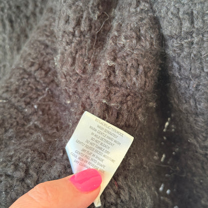 Decjuba Black Fluffy Knit Vest Size S/M