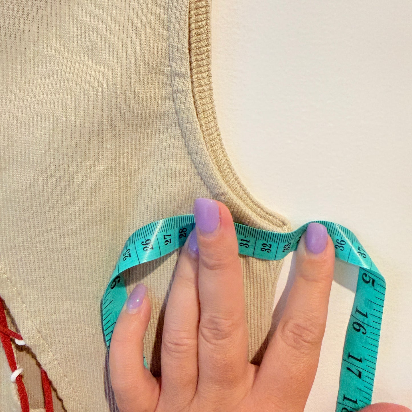 Brand Unknown U/Arm to U/Arm 33cm Tie Front Ribbed Mini Dress