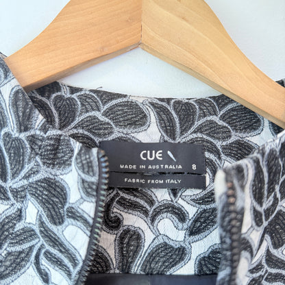 Cue Floral Jacquard Dress Size 8