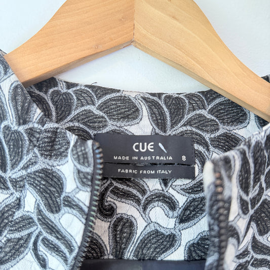 Cue Floral Jacquard Dress Size 8