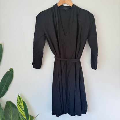 COS Black Viscose Wrap Dress Size 6