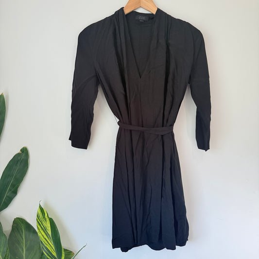 COS Black Viscose Wrap Dress Size 6