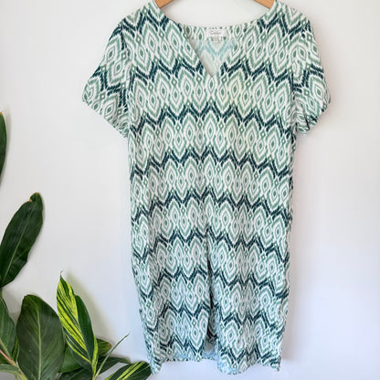 Capture V-Neck Mid-Length linen Blend Dress Size 14