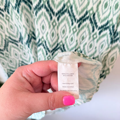 Capture V-Neck Mid-Length linen Blend Dress Size 14