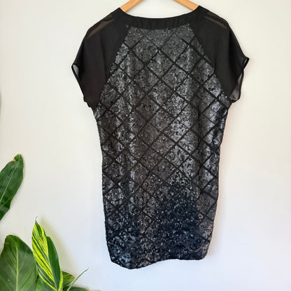Max Black Sequinned Top Size 8