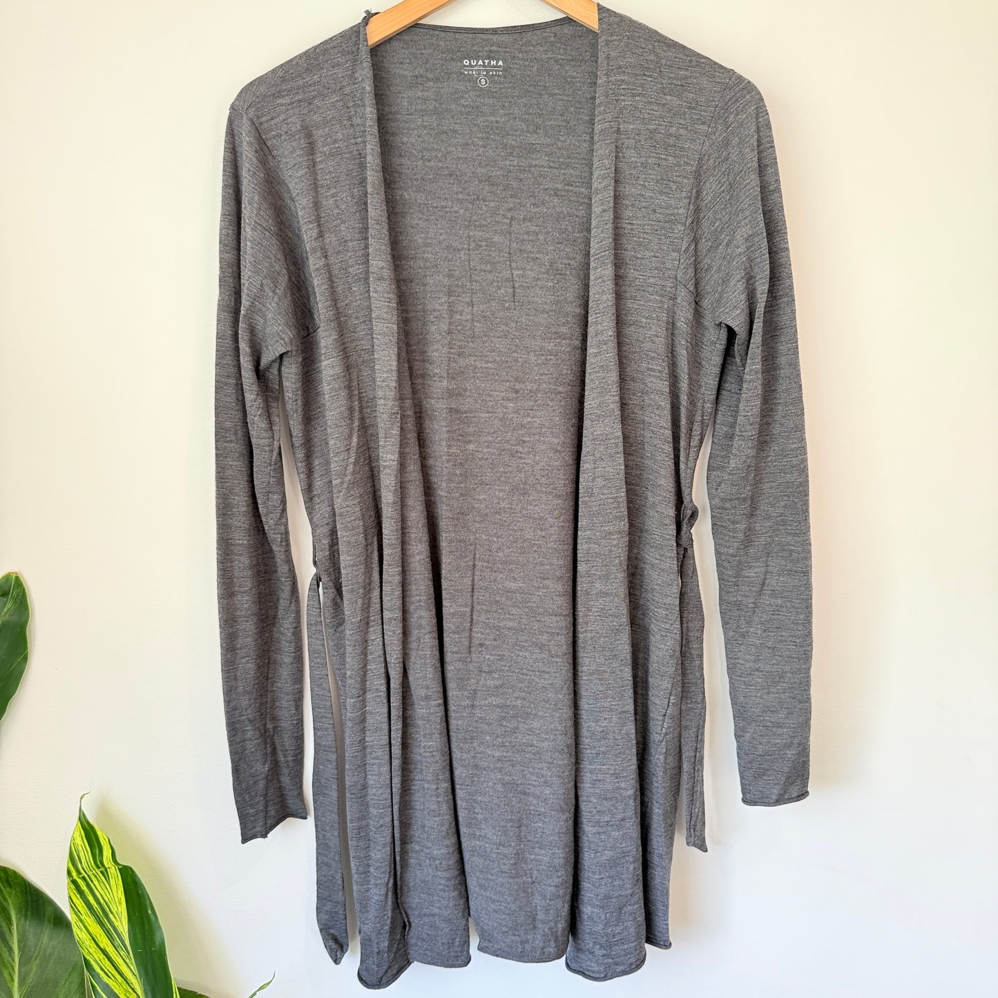 Quotha Size S Grey Wrap Cardigan