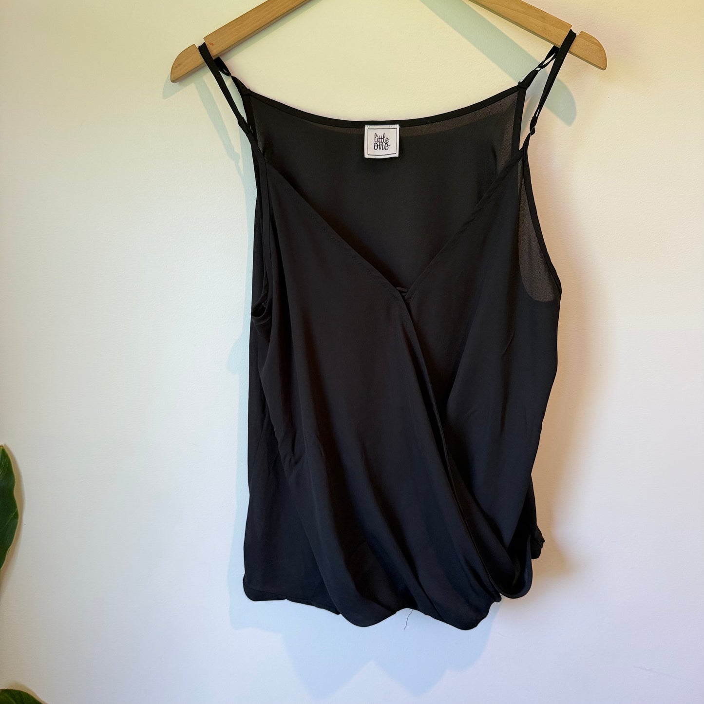 Little One Black Spaghetti Strap Tank Top in Size 12