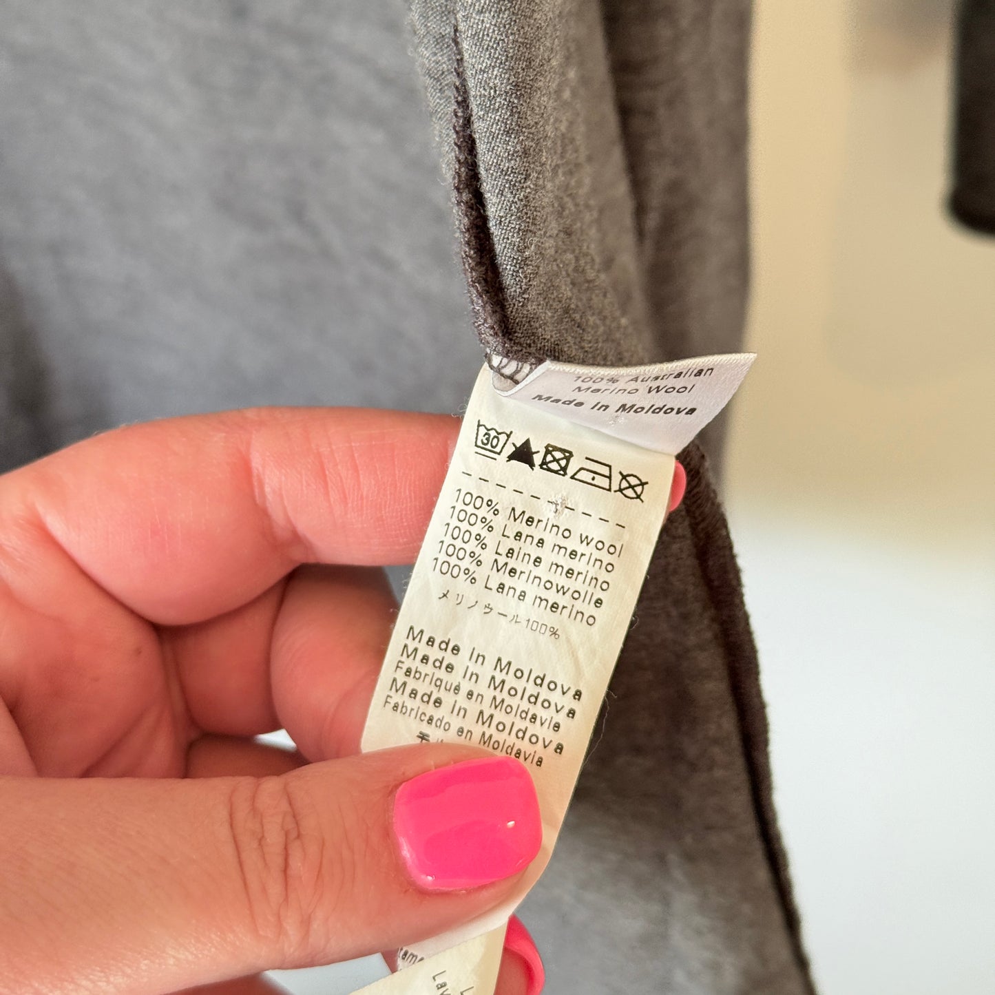 Quotha Size S Grey Wrap Cardigan