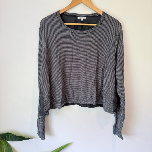 Commoners Grey Striped Long Sleeve Top – Size 12