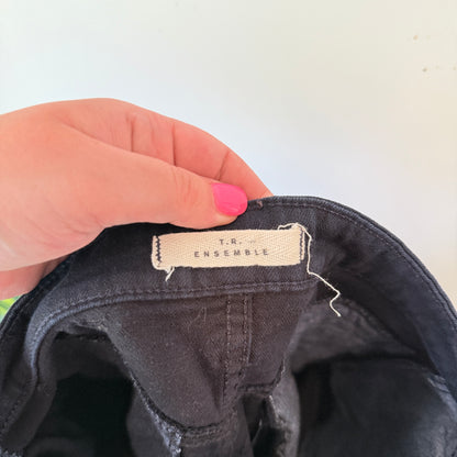T.R. ENSEMBLE Cotton Twill Pants Black - 26