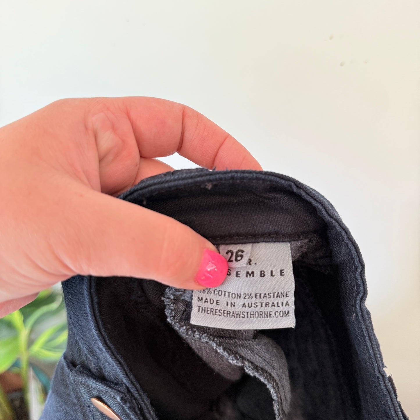 T.R. ENSEMBLE Cotton Twill Pants Black - 26