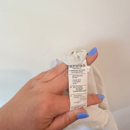 Free by Cotton On White Denim Overall Dress – Size 10