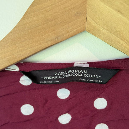 Zara Woman Polka Dot Wrap Tie Size M
