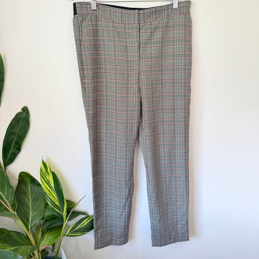 BLACKLIST Plaid Stretch Trousers Grey Multi - XL
