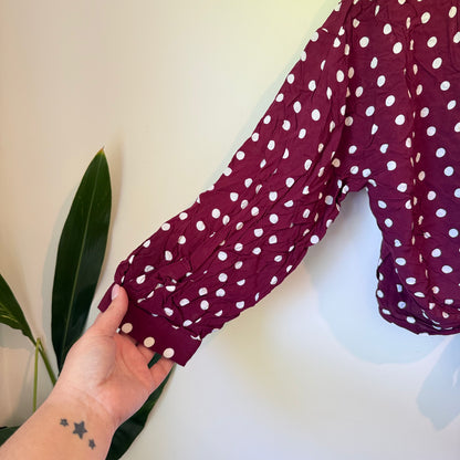 Zara Woman Polka Dot Wrap Tie Size M