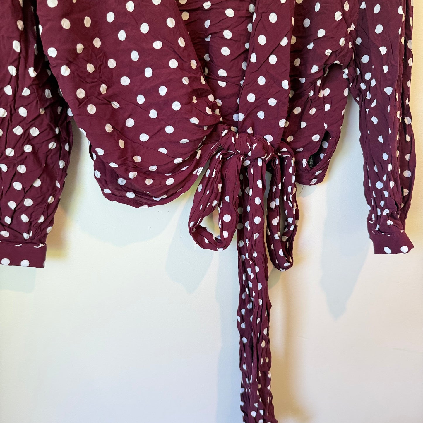 Zara Woman Polka Dot Wrap Tie Size M
