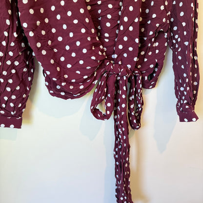 Zara Woman Polka Dot Wrap Tie Size M