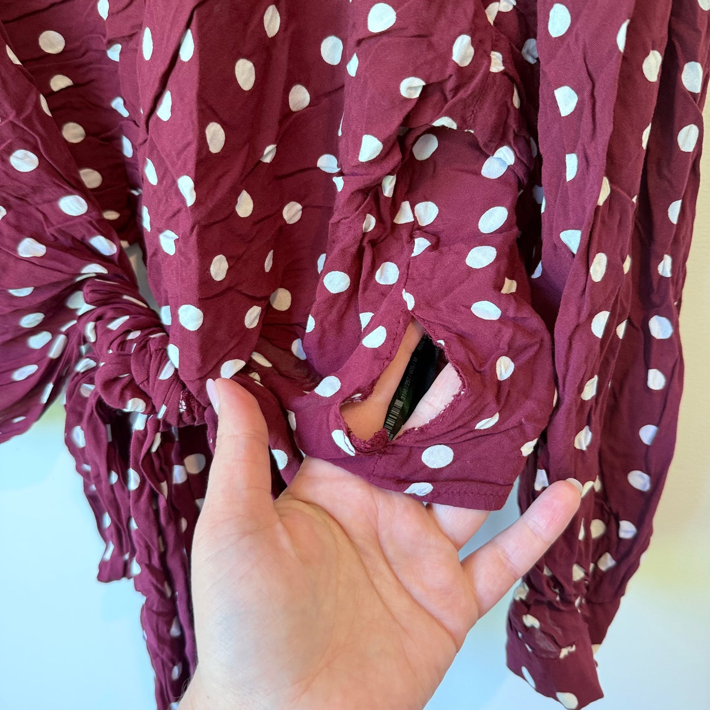 Zara Woman Polka Dot Wrap Tie Size M