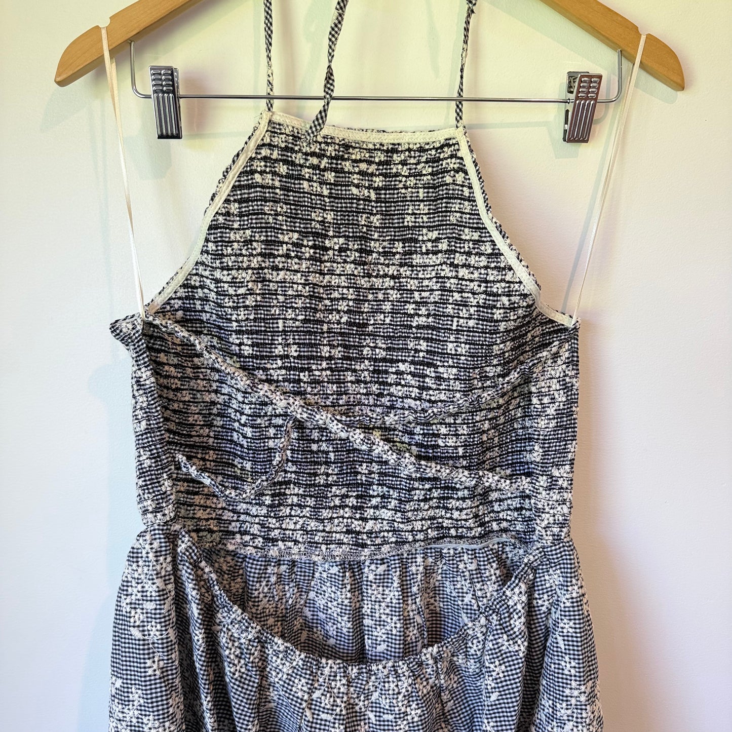 Zara Printed Halter Backless Dress Size L