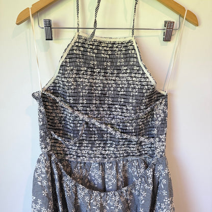 Zara Printed Halter Backless Dress Size L