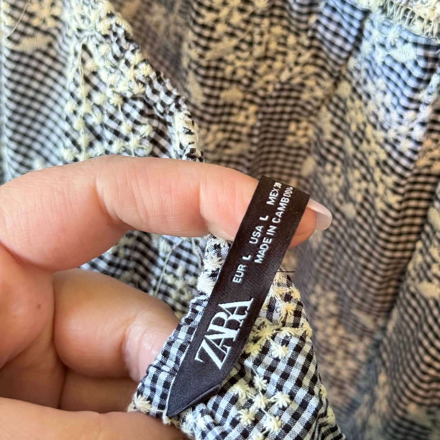 Zara Printed Halter Backless Dress Size L