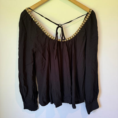 Scarlett & Hehe Size S Black Blouse