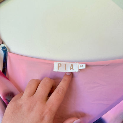 Pia Cowl Neck Floral Pink Dress Size M