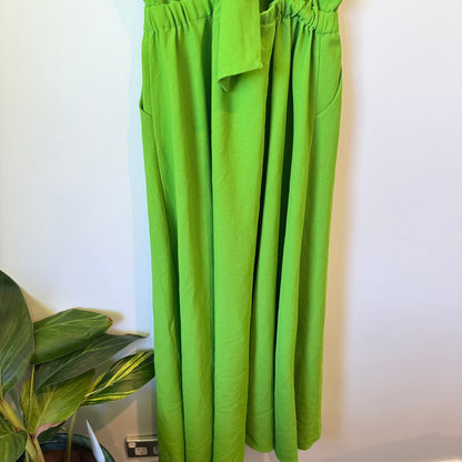 Mon Cherie Green Dress – Elegant Style with Back Tie Detail - Size M